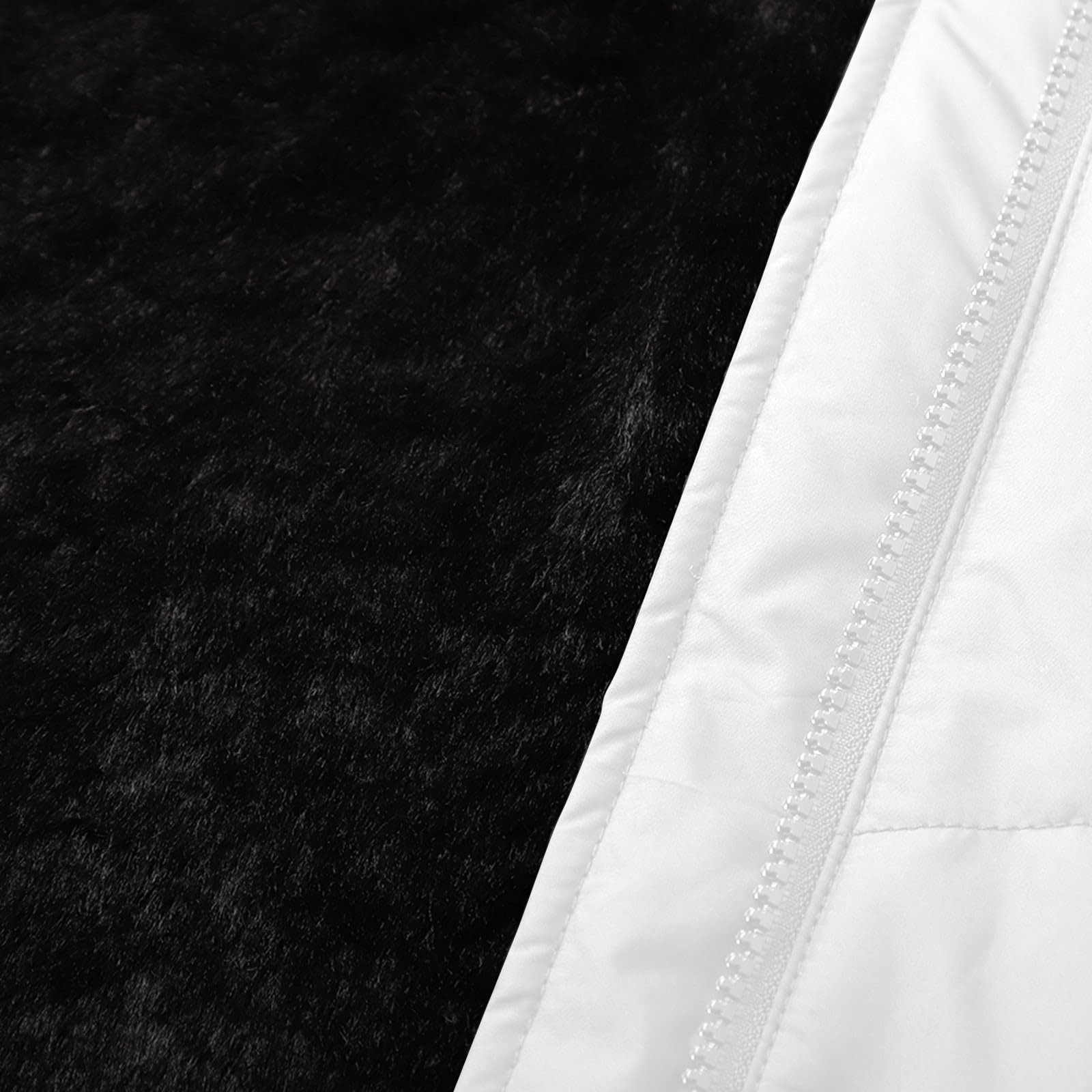 Winterjacke Damen Lang Baumwolljacke Große Größen Wintermantel Kapuze mit Taschen Parka Warm Fleecejacke Baumwolle Daunenmantel Elegant Fleecemantel Dick Kapuzenjacke Puffer Jacke Daunenjacke S-5XL