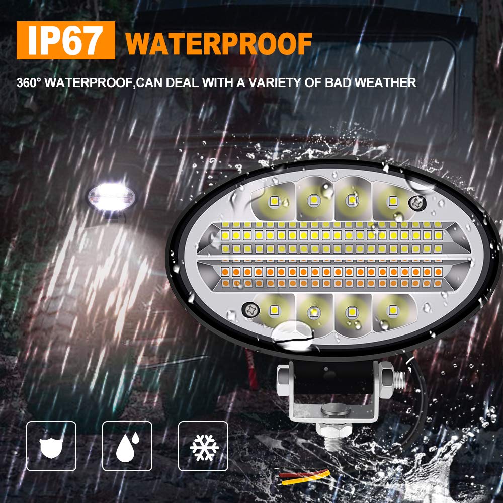 Fari Da Lavoro LED Biqing - 2 Pezzi, 5.5 Pollici, 144W, IP67, Per Auto, Moto, ATV - Foto 7