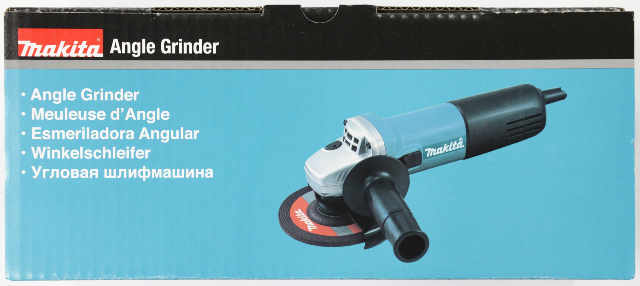 Makita 9558HNRZ - Amoladora angular de 125 mm de diámetro, 840 W de potencia, con cubierta protectora y cable de alimentación