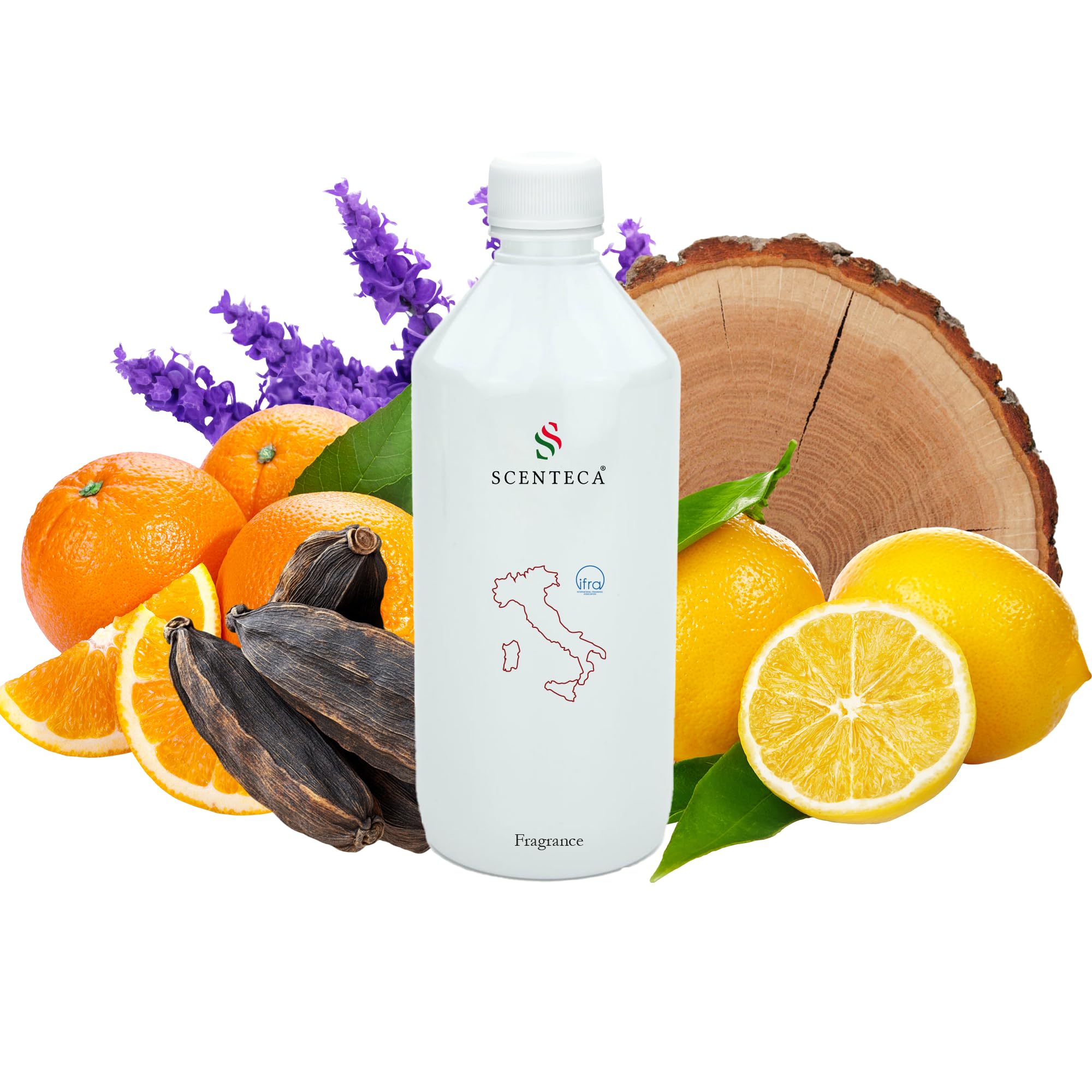 Relleno para difusores por nebulización fragancia 50 Special, ambientador con aceites esenciales de naranja dulce de Sicilia, limón y lavanda, para el hogar y la oficina, 500 ml
