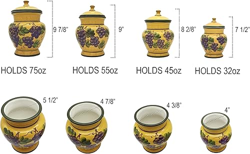 Miniatura 10 de Recipiente de cerámica pintado a mano de frutas mixtas, tarro de almacenamiento de cocina, contenedor de almacenamiento de alimentos, contenedor de