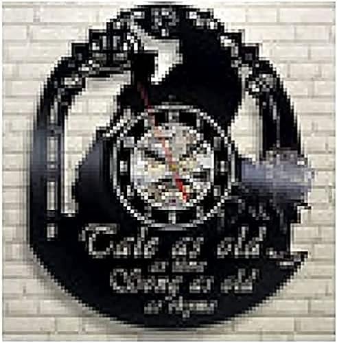 Miniatura 7 de Reloj de pared Reloj de pared La Bella y la Bestia Reloj de Pared de Disco de Vinilo Reloj de Pared Retro Nostálgico Decorativo Reloj de Pared 0