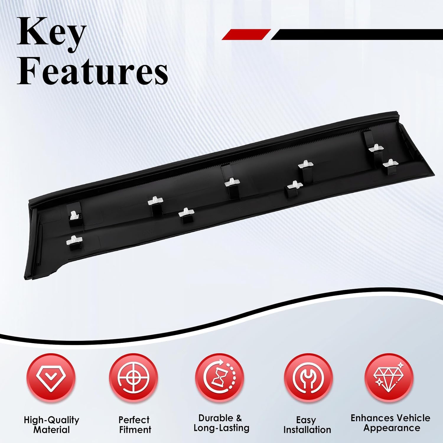 Rear Right Side Door Lower Molding Garnish Compatible with Honda Pilot 2016-2022 Honda Passport 2019-2023, 75313-TG7-A02