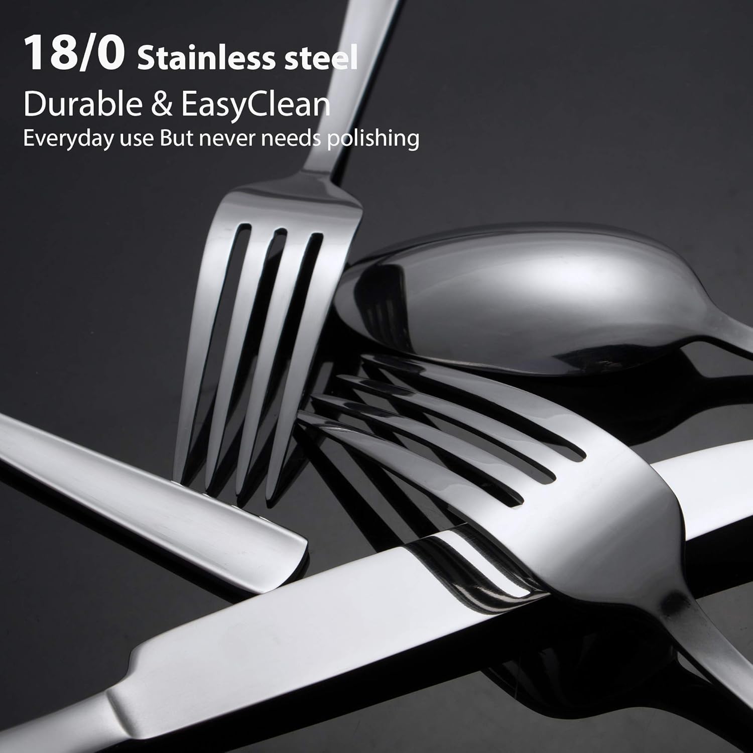  | 65 Piece Silverware Flatware Cutlery Set, Stainless Steel Fork Spoon Knife Sets for 12, Dishwasher Safe,Ergonomic Design Size and Weight: Flatware Sets