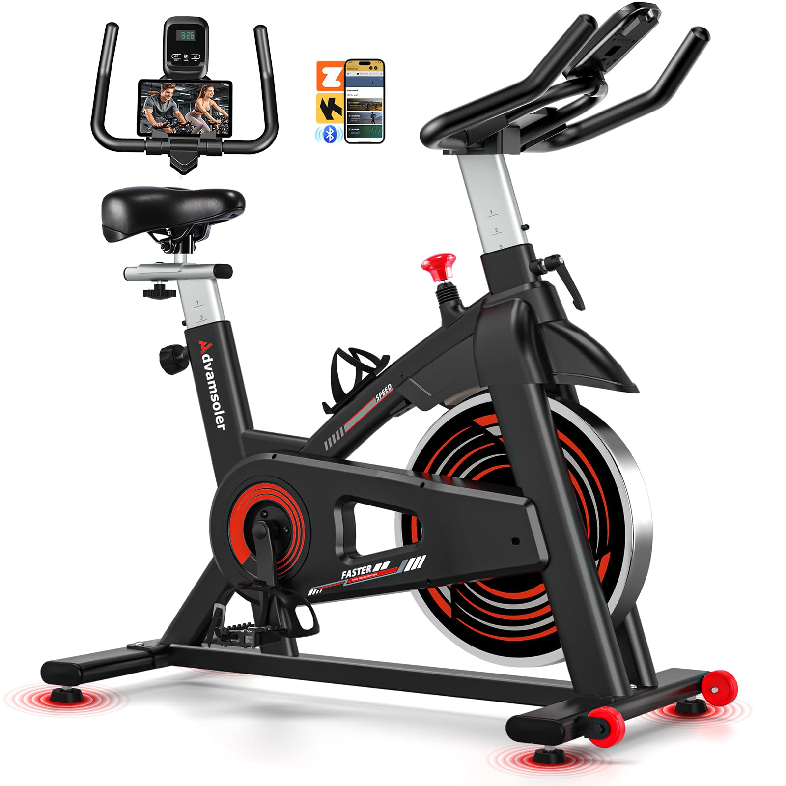 Advamsoler Exercise Bike for Home Use, Stationary spinning Bike Idoor