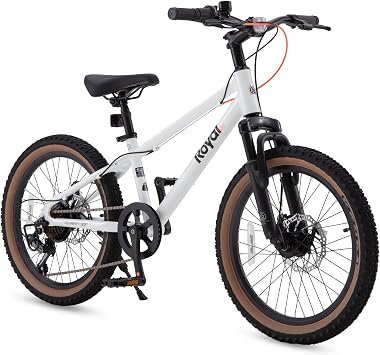 RoyalBaby Kids Mountain Bike for Boys and Girls, Ultra-Light Aluminum 20-26 Inch Wheel Bicycle for 6-14 Years Old Children, 7/21-Speeds Drivetrain