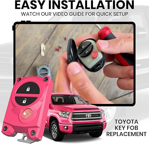 Vista 44 de Funda para llavero Toyota con abridor de botellas integrado, carcasa protectora resistente para Tundra (2007-2017) y Tacoma (2005-2015) - Agarre