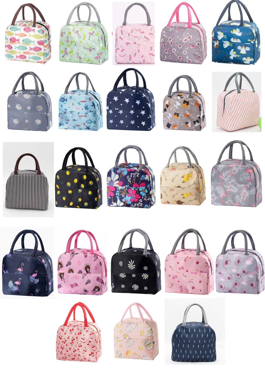 Leora® 2pcs Insulated Multi Design Multicolor Lunch Bags for Office Men & Women Stylish, Tiifin Bag Tote Bag for Women, Girl Man for Travel, Work, School, Picnic, Large Capacity Bag Any 2 Bag (B0DFTVC67S) Amazon Price History, Amazon Price Tracker