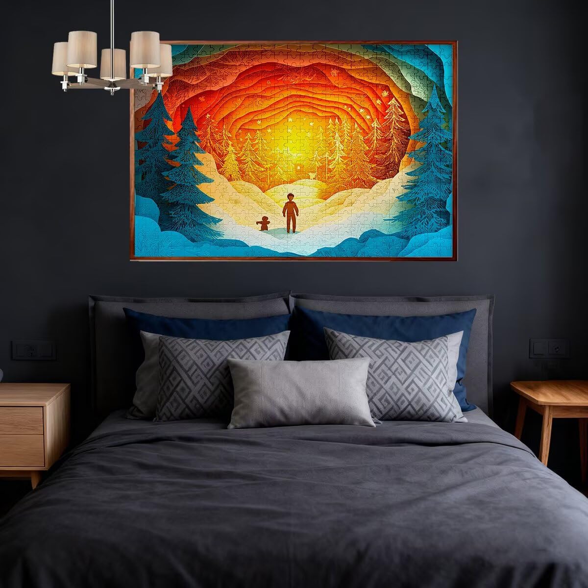 Puzzle 1500 sztuk dorośli las abstrakcyjny zestaw puzzli dla dorosłych 87 x 57 cm, kolorowe, klasyczne wyzwanie edukacyjne Superior Zabawki dla Mężczyzn Wyzwanie Zabawki Rodzina Prezent Dekoracja