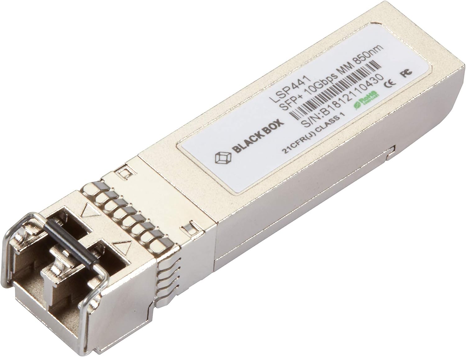 Black Box Sfp+ Module - for Data Networking, Optical Network 1 Lc Duplex 10Gbase-Lx Network - Optical Fiber Multi-Mode - 10 Gigabit Ethernet - 10Gbase-x