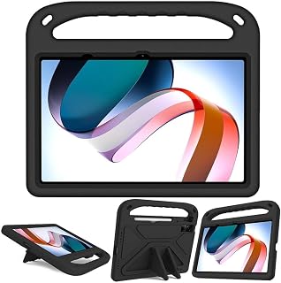 Nikaque Funda infantil para Xiaomi Redmi Pad de 10.61 pulgadas, espuma EVA, ligera, a prueba de golpes, duradera, funda para tablet con asa para niños, color negro