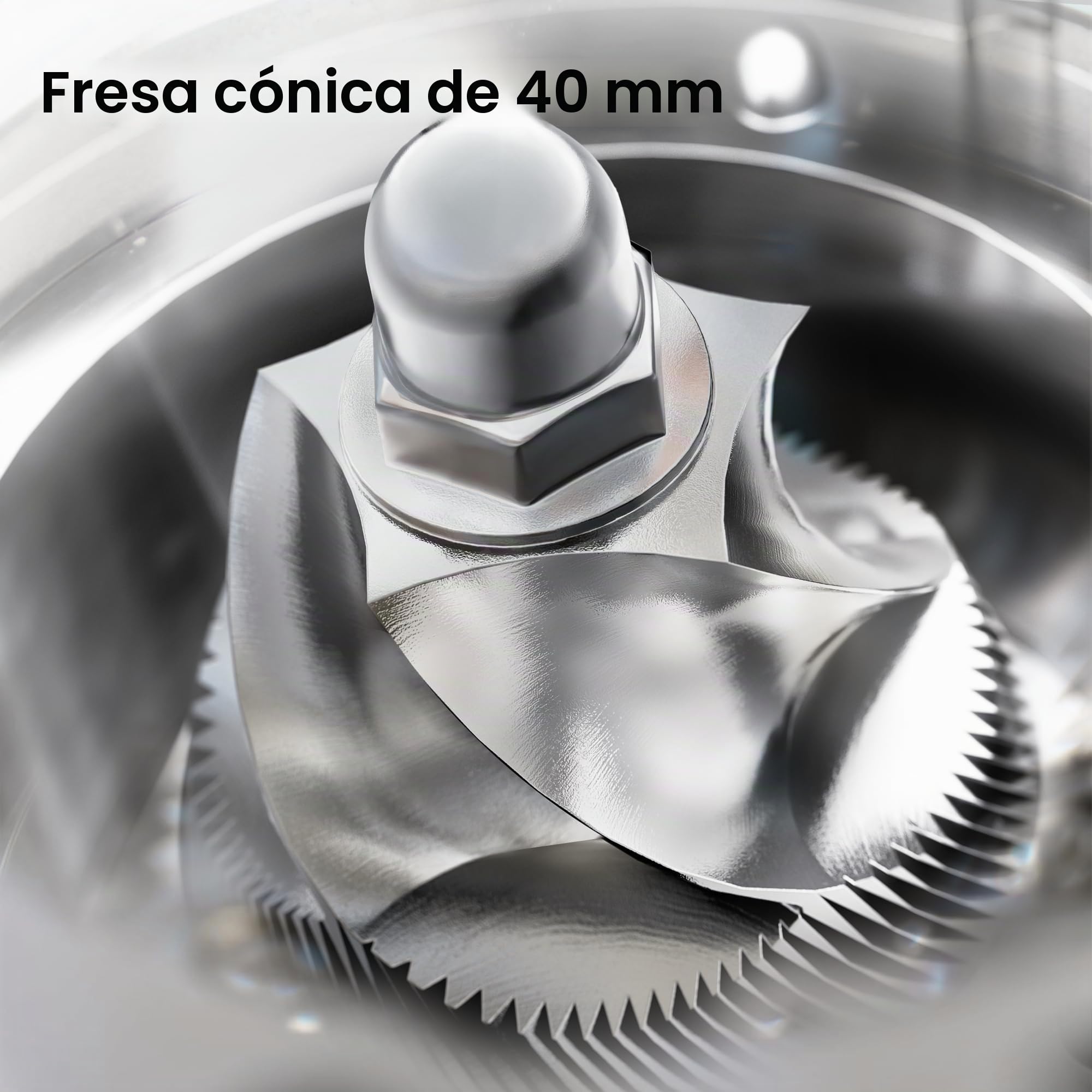 HIBREW G7 Molinillo de Espresso con fresado cónico, vaso dosificador magnético, carcasa metálica, 48 niveles de molienda - para Espresso, Moka Pots y café de goteo