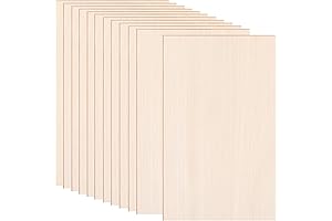 12 Pack Basswood Sheets 12 x 8 x 1/13 Inch Thin Plywood