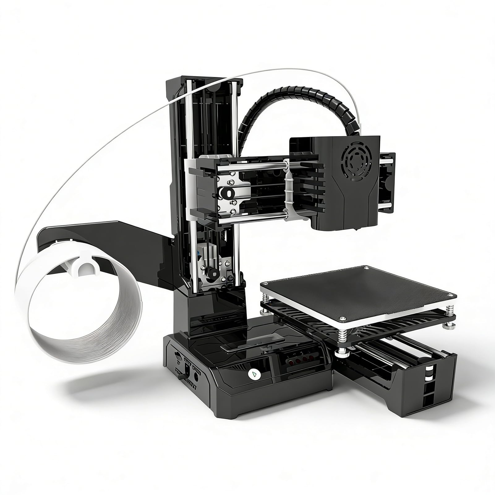 FDM Mini 3D Printer for Beginners, High Accuracy, Uniform Heating, Quick Assembly, Easy for Kids, UK Plug