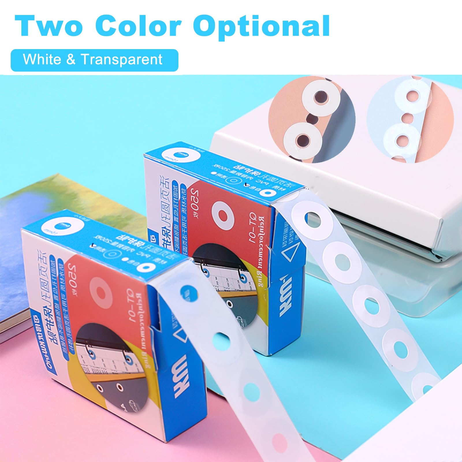 Pack Of 500 Self-Adhesive Hole Reinforcement Rings, 2 Boxes 15 - View #11