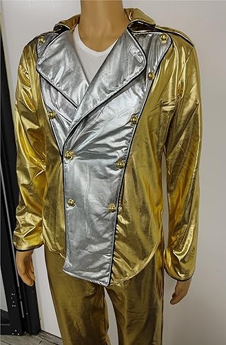 Vista 6 de Para MJ Michael World Tour Gold History Chaqueta con pantalón Mj Disfraz