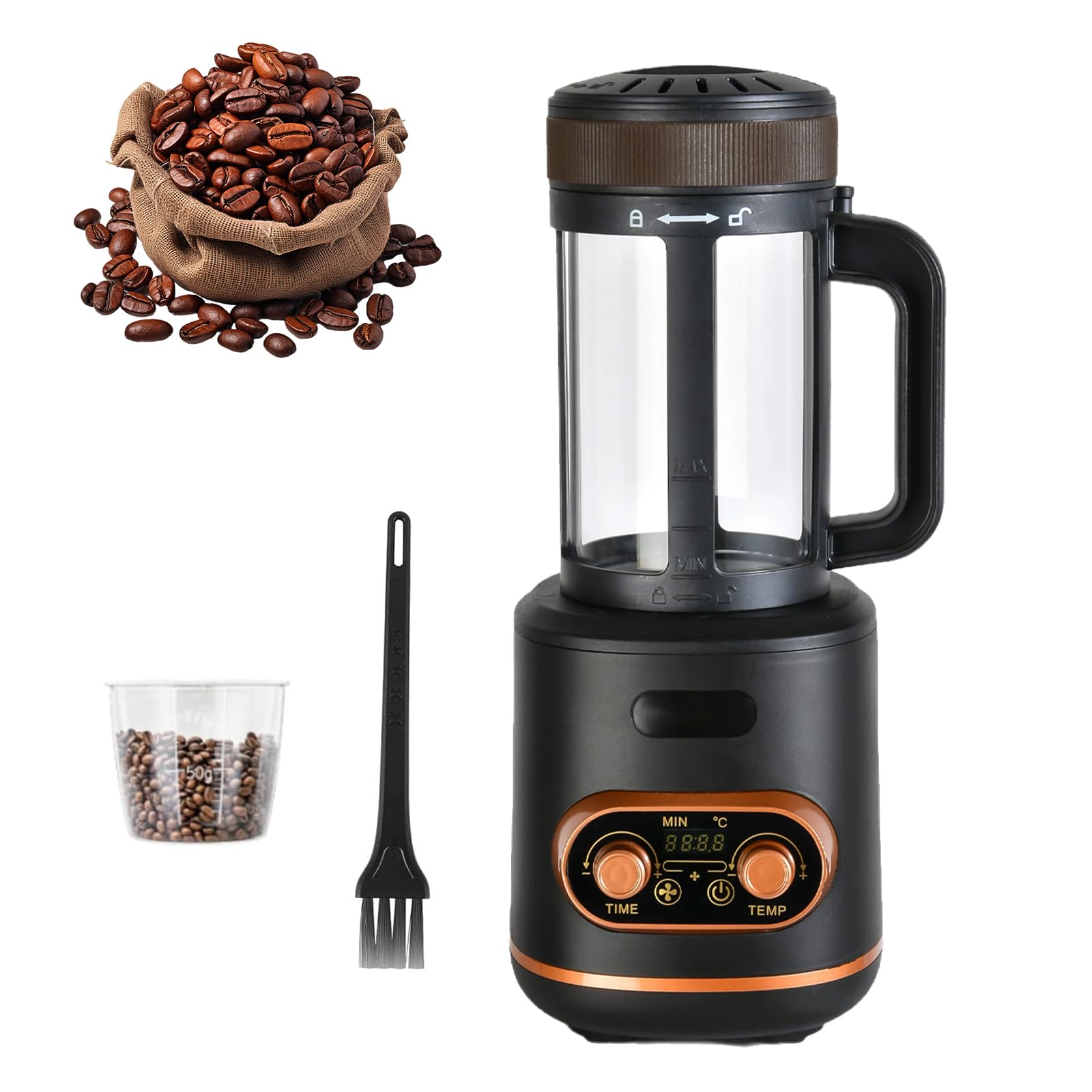 Torréfacteur à café électrique à air chaud 300g avec minuterie réglable