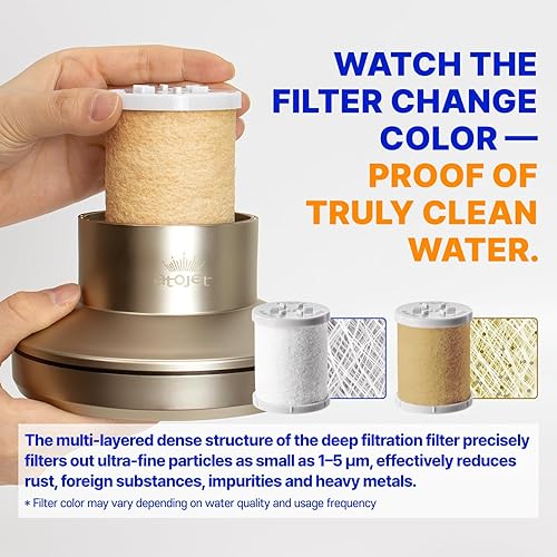 Miniatura 3 de Filtro de ducha con núcleo moldeado por la historia de la belleza de Corea, filtros de carbono puro para una piel más suave y un cabello más suave