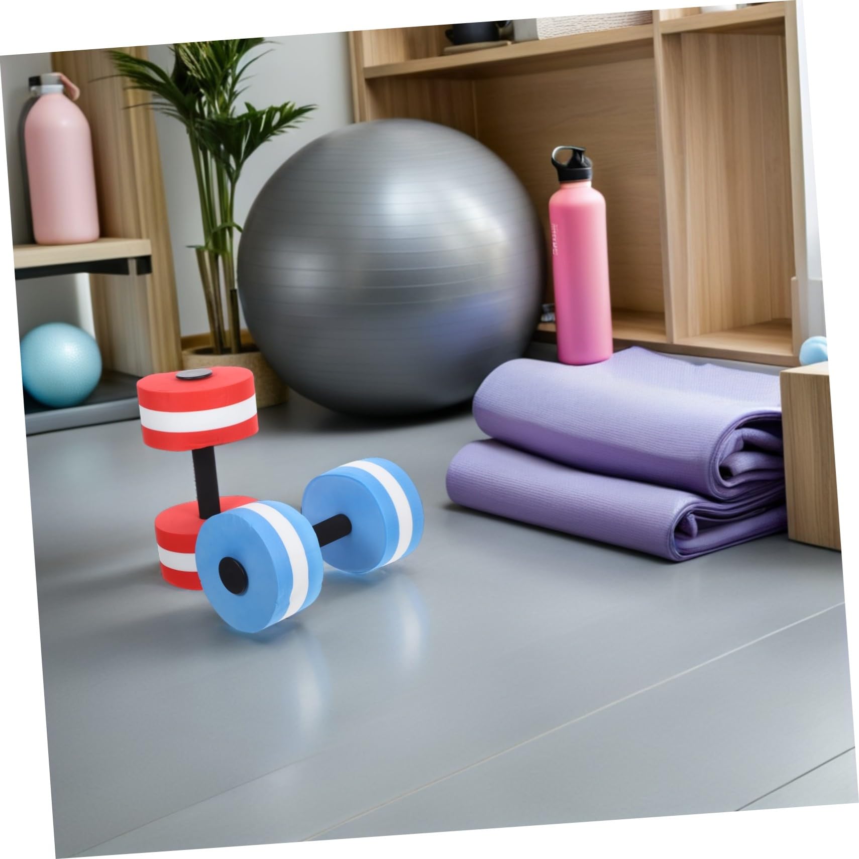 Toddmomy 2pezzi Manubri Galleggianti in Eva per Esercizi Acquatici Attrezzatura Fitness per Piscina Pesi per Acqua per Acquagym e Allenamenti