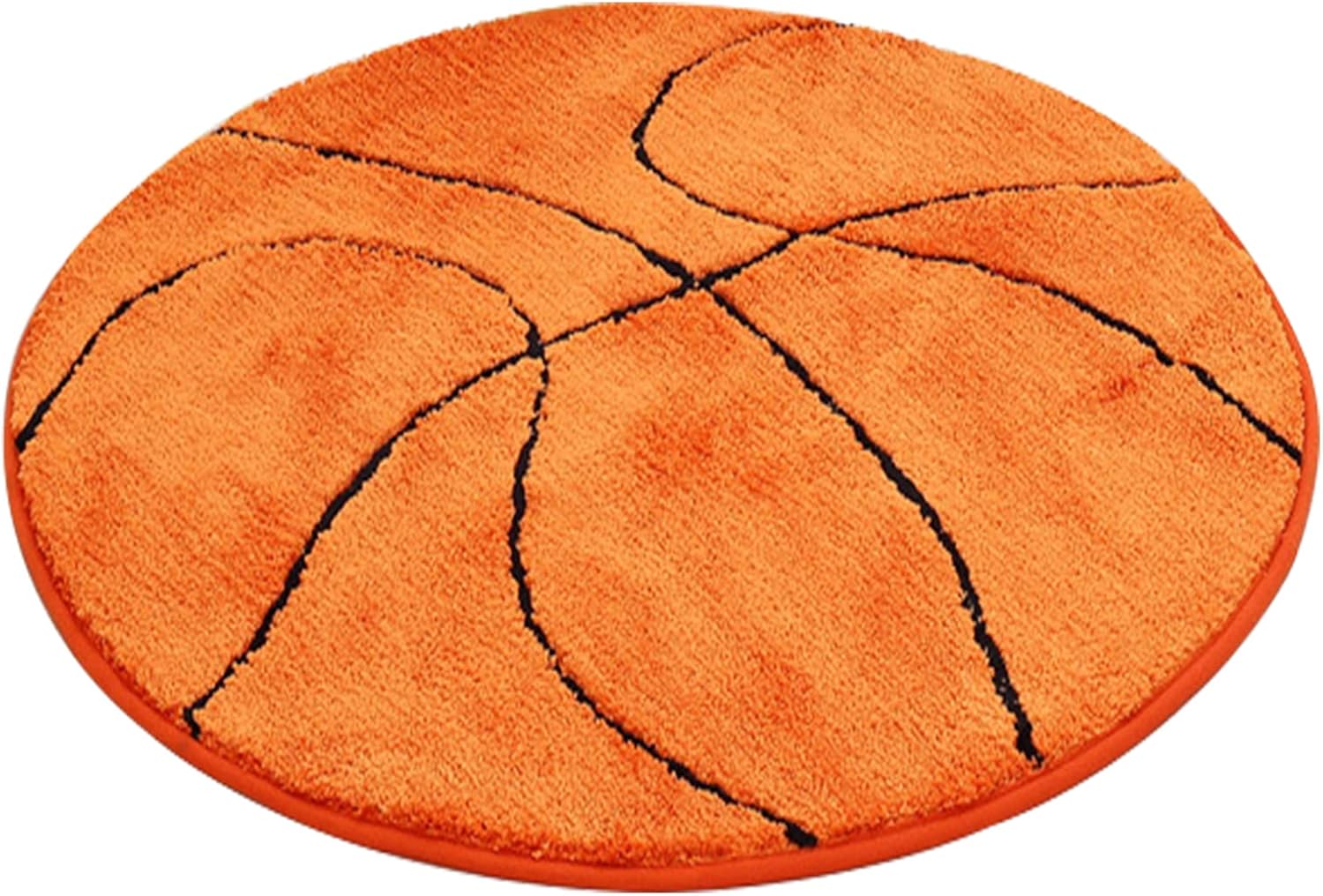 JeogYong Basketball Rug, Soft and Comfy Sports Themed Round