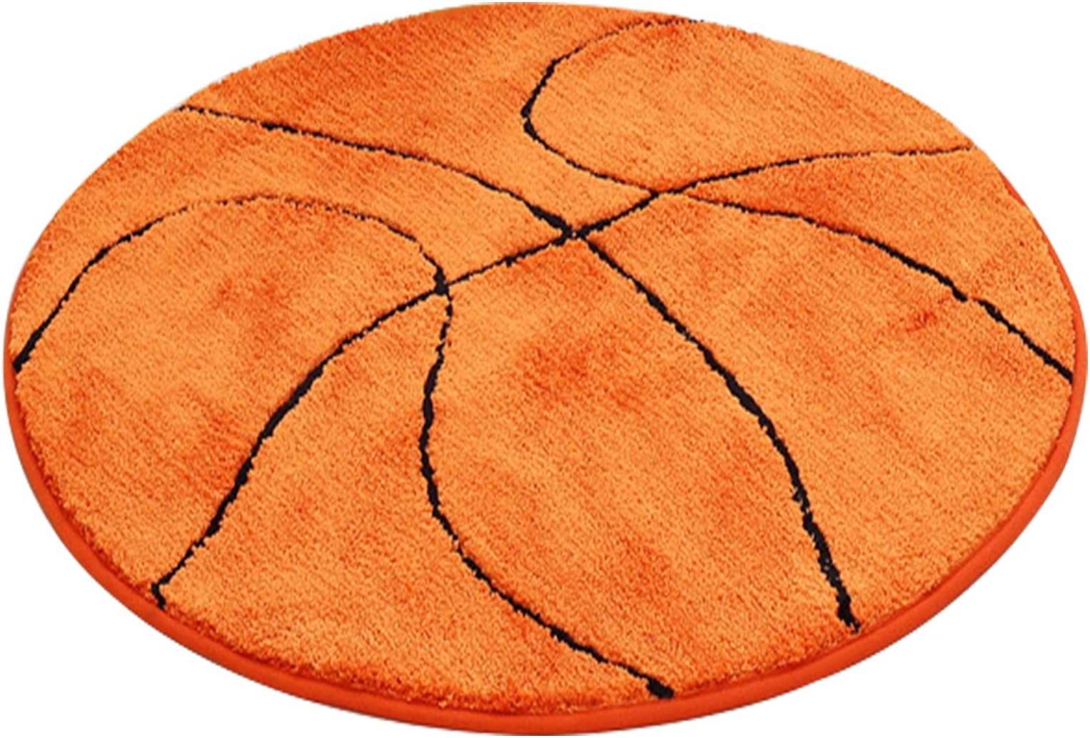 JeogYong Basketball Rug, Soft and Comfy Sports Themed Round Area Rugs Bedroom Living Room Carpet Kitchen Mat Bath Rugs for Bathroom, Basketball Themed Room Decor for Kids Bedroom Men Cave