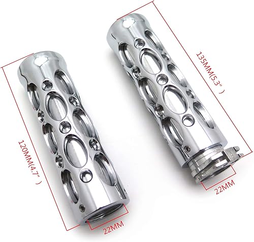 Miniatura 2 de XKMT - Empuñaduras de mano con forma hueca de 78 pulgadas compatibles con Nomad Drifter Vulcan 1600 2000 cromada B00YWCIV4O