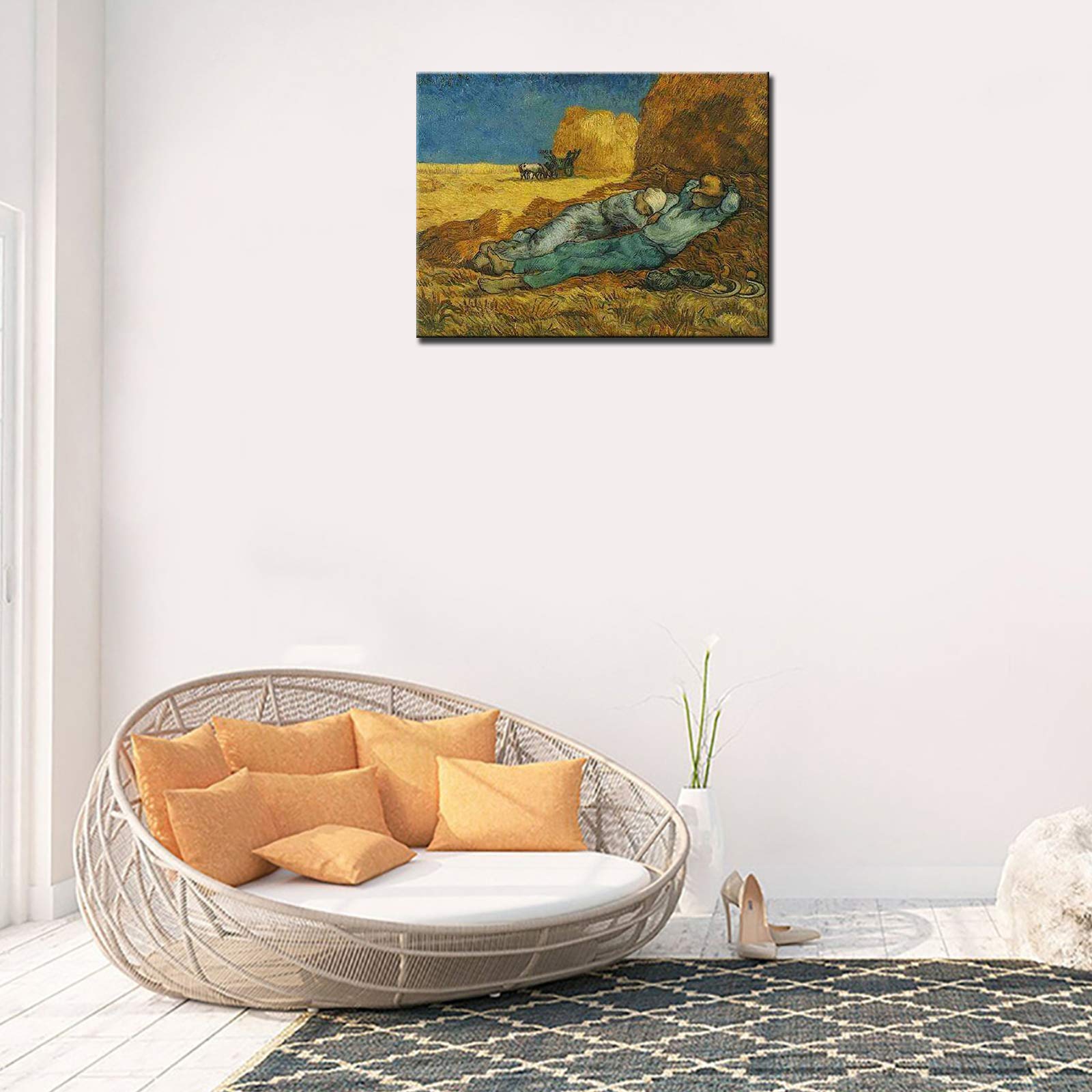 Amazon.co.jp: ゴッホ 【寝ている人】 複製名画 アートポスター 木枠