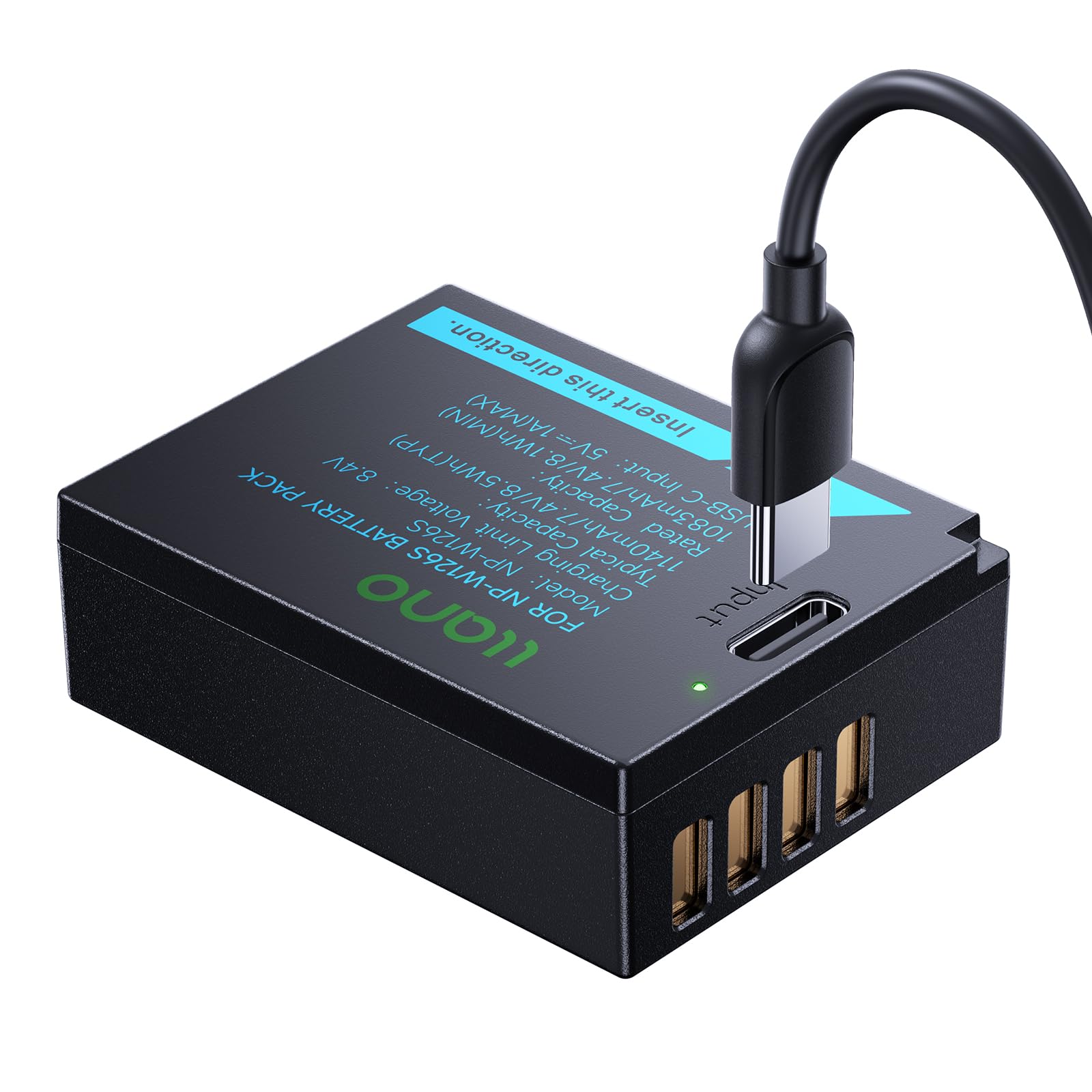 Fujifilm NP-w126S バッテリーllano チャージャ　X100Ⅵ Llano 2-Pack NP-W126S Batteries with 18W Fast Charger for