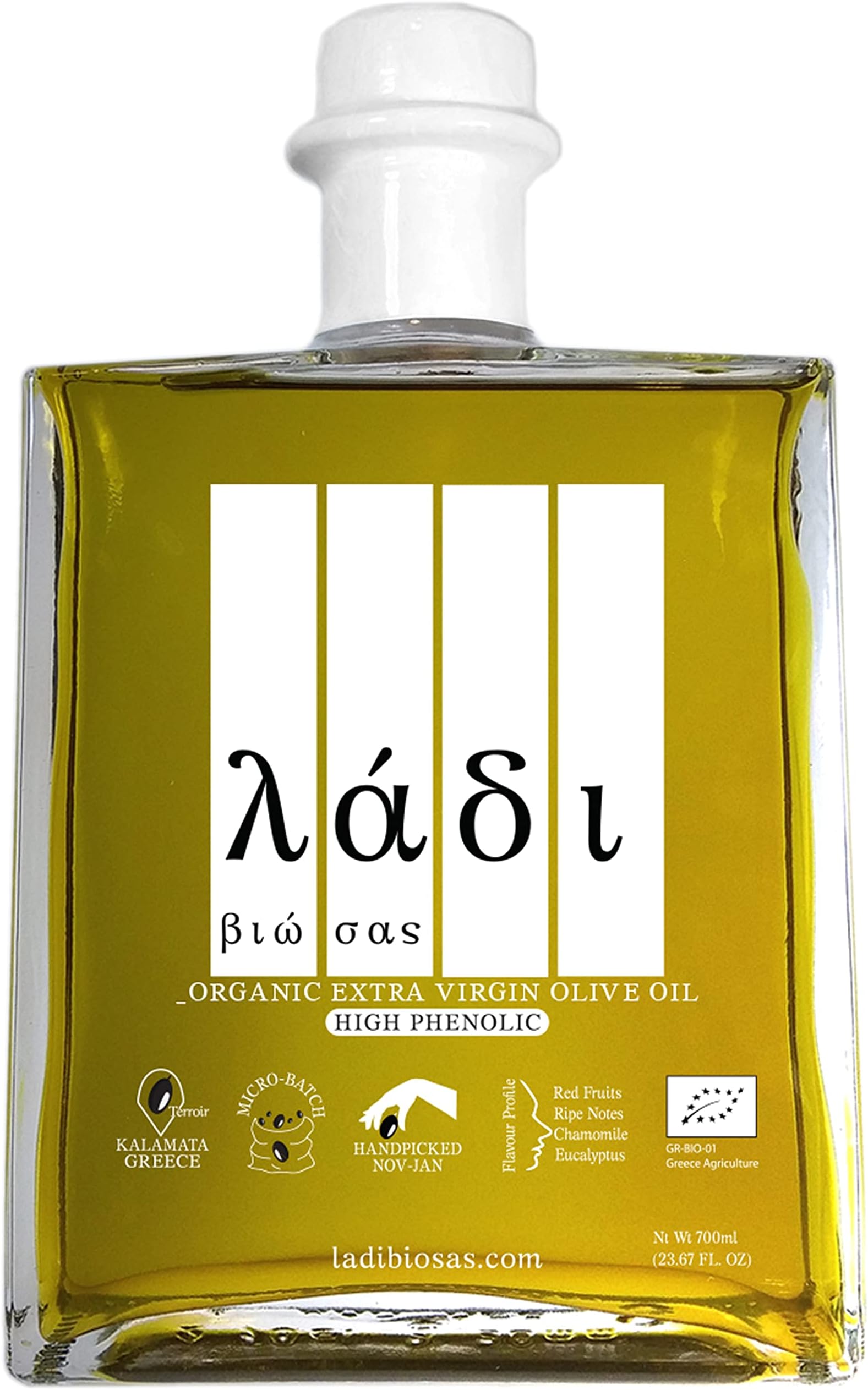 Ladi Biosas Greek Organic Premium Extra Virgin Olive Oil, 700ml