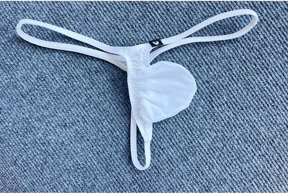 COMLIFE Men's Breathable Ice Silk Big Pouch T-Back Thong Sexy Low Rise Underwear - Image 4