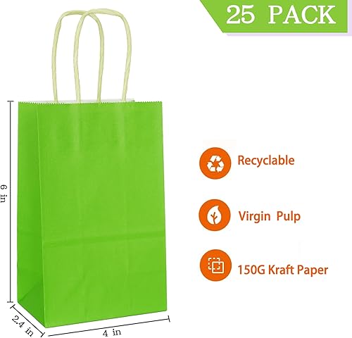 Miniatura 72 de Azowa - Bolsas de papel de estraza con asas para cosas para fiestas, para llevar regalos también