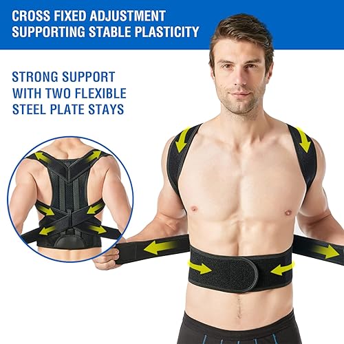 Miniatura 2 de Corrector de postura de espalda para hombres y mujeres, soporte de espalda ajustable para dolor de espalda baja para mujeres, proporciona apoyo de