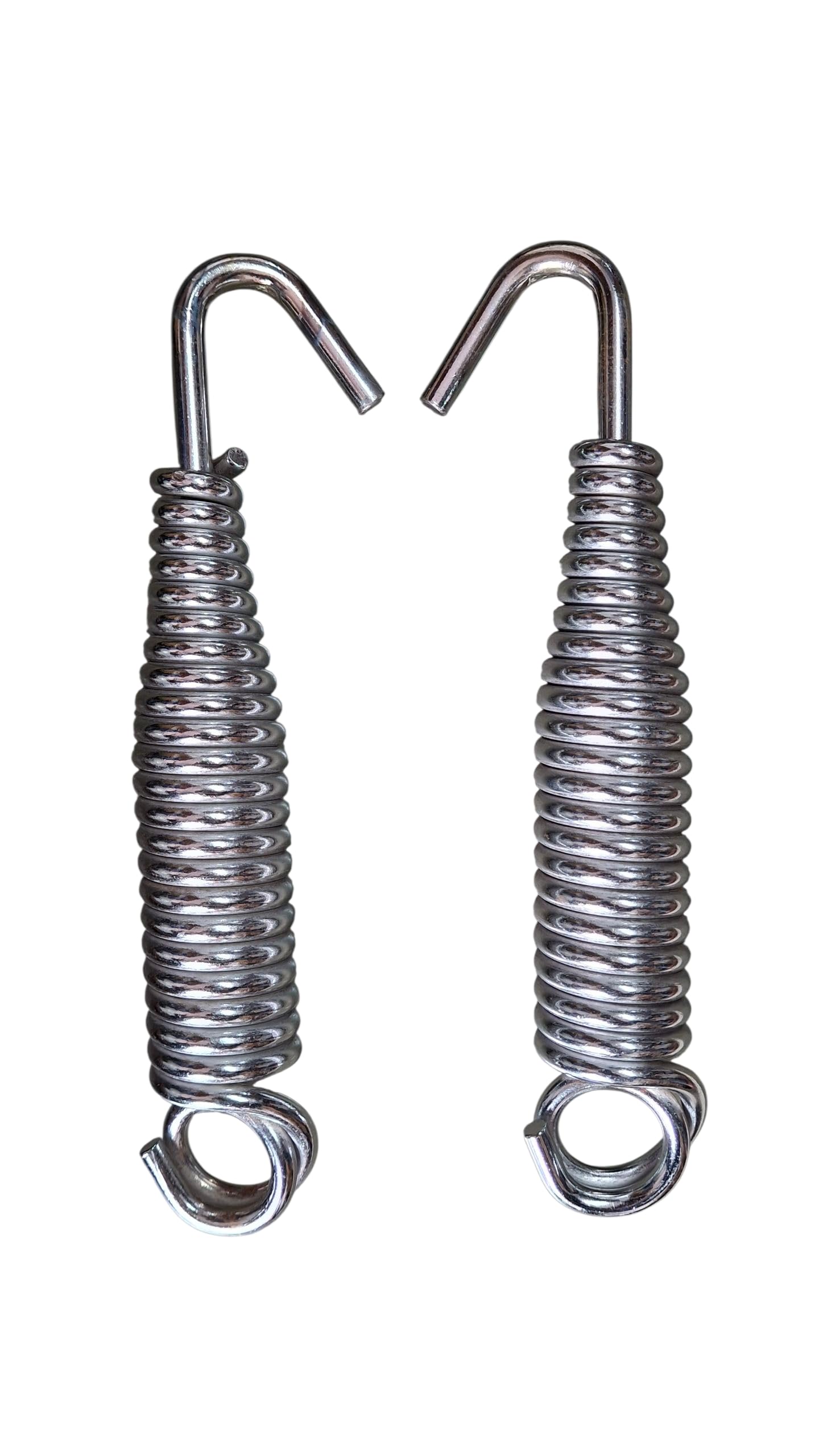 Kkriya Home Decor 2PCS Strong and Sturdy Heavy Duty HI-Grade Quality Spring for Swing, Patio CROME Finish M.S Metal 12MM with Weight Capacity of 500KG,(2 pcs)-image-4