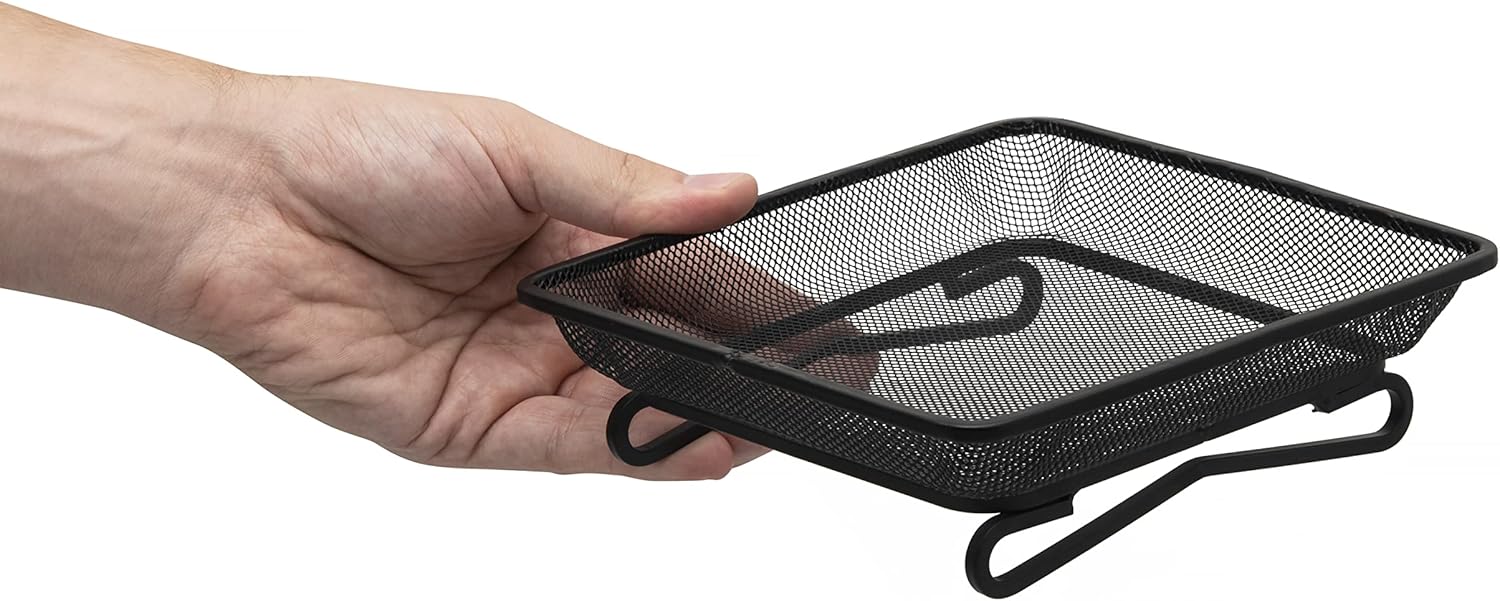 PIKADILA Ground Bird Feeder Tray - Compact Feeding Bed for Birds 2-Pack (6.8 x 6.8 x 2 inches) - Complete with Reusable Nylon Ties and Anchors for Securing The Tray : Patio, Lawn & Garden