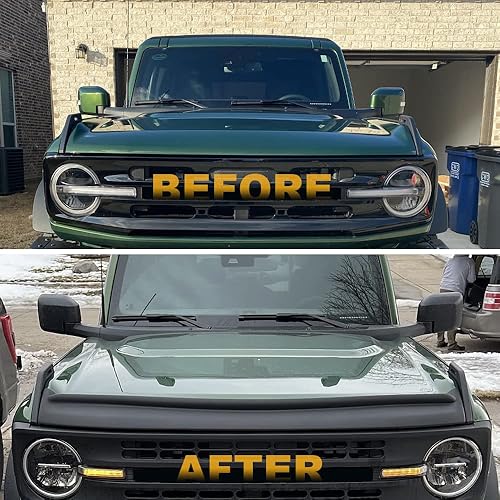 Miniatura 4 de Protector de capó deflector de capó para Ford Bronco de 4 puertas y 2 puertas 2021 2022 2023 2024 2025 Trail Armor texturizado, protector de capó