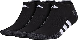 adidas Mens Cushioned No Show Socks Low Profile With Arch Compression (3-pair)