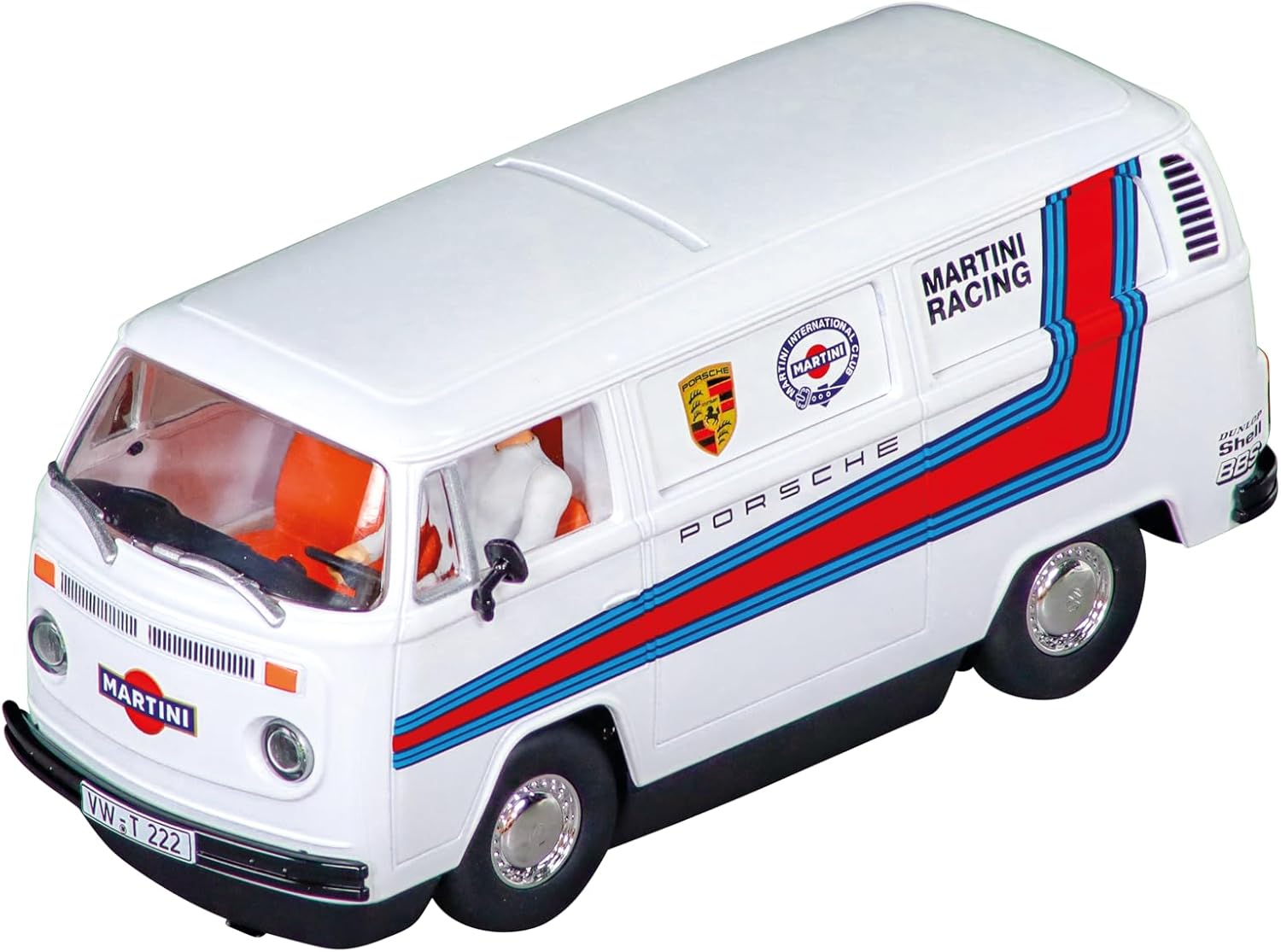 Carrera 27838 VW Bus T2b Martini Racing 1:32 Scale Evolution Analog Slot Car Racing Vehicle