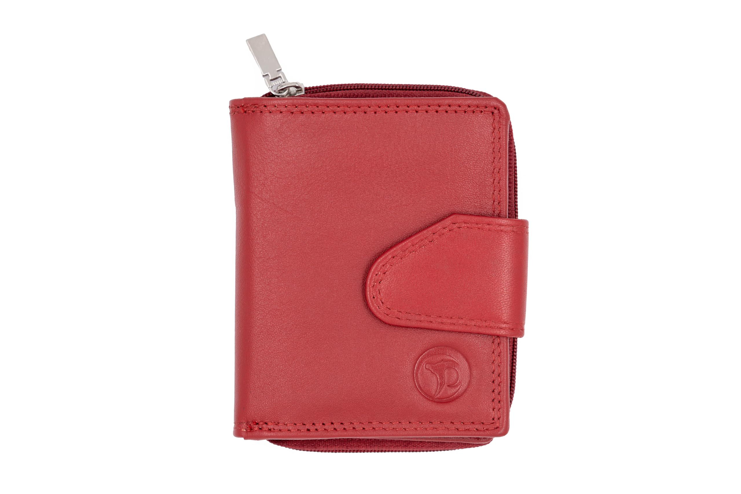 perfect tan Genuine Leather Ladies Wallet for Women | 3 Window Pockets, 4 Card Slots, 2 Hidden Pockets, 2 Note Compartments, 1 Zip Coin Pocket | Elegant & Durable Leather Purse (RED)-picture-24