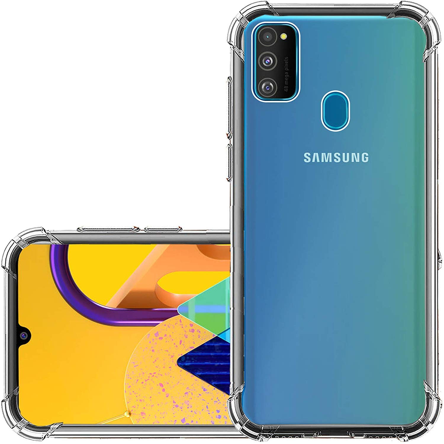 STWG Rubber Samsung Galaxy M30S / Samsung M21 Back Cover Transparent Bumper Case (Corner Protection With Air Cushion Technology) (B0853FKD99) Amazon Price History, Amazon Price Tracker