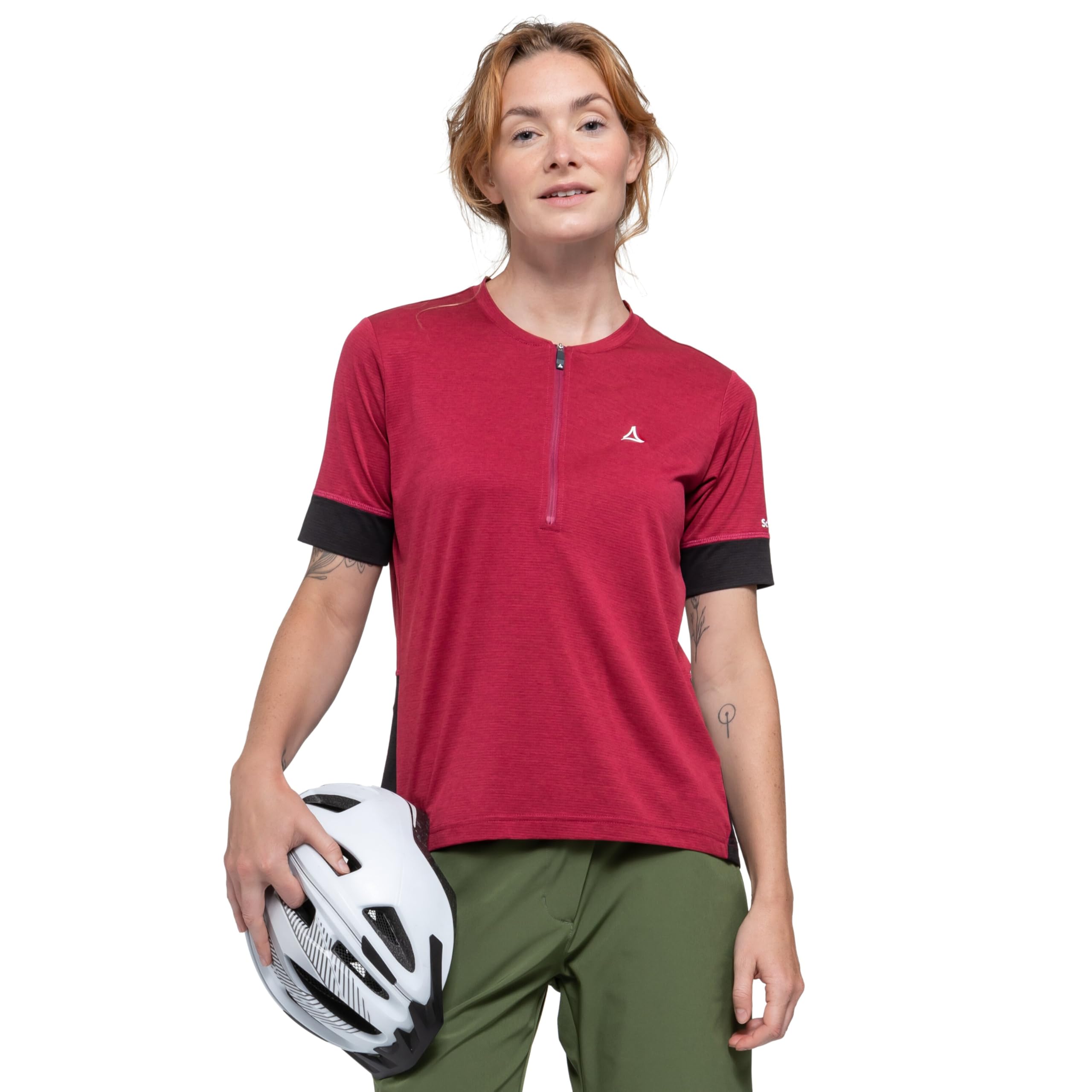 Schöffel Shirt Style Pinega Wms Maglia da Ciclismo, Merlot, 42 Donna