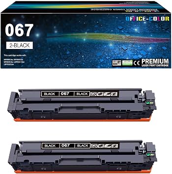 067 Black Toner Cartridge Replacement for Canon 067 067H CRG-067 to use with Canon Color ImageCLASS LBP632Cdw MF656CDW MF650c MF652Cw MF654CDW MF653Cdw MF651CW LBP631CW LBP633CDW Printer ink 2 Pack