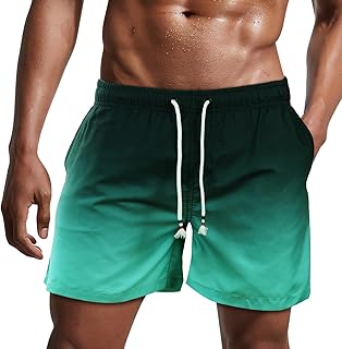 Danfiki Mens Swimming Shorts Swim Trunks Men Quick Dry Beach Shorts Surfing Shorts with Mesh Lining