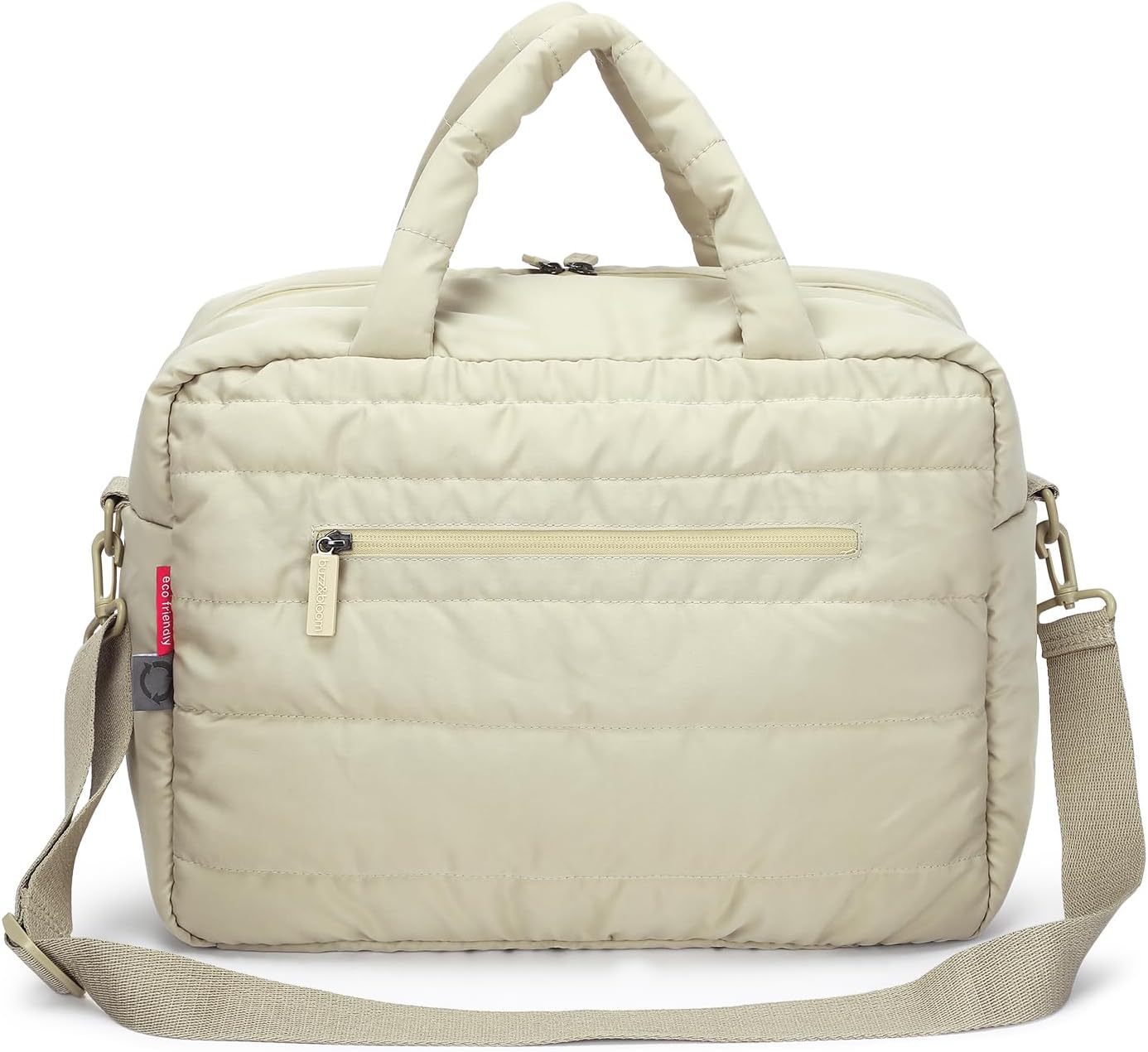 Buzz&Bloom Baby Diaper Bag Tote, Large Capacity Travel, Hospital Bag Functional with Changing Pad and Stroller Attachments.