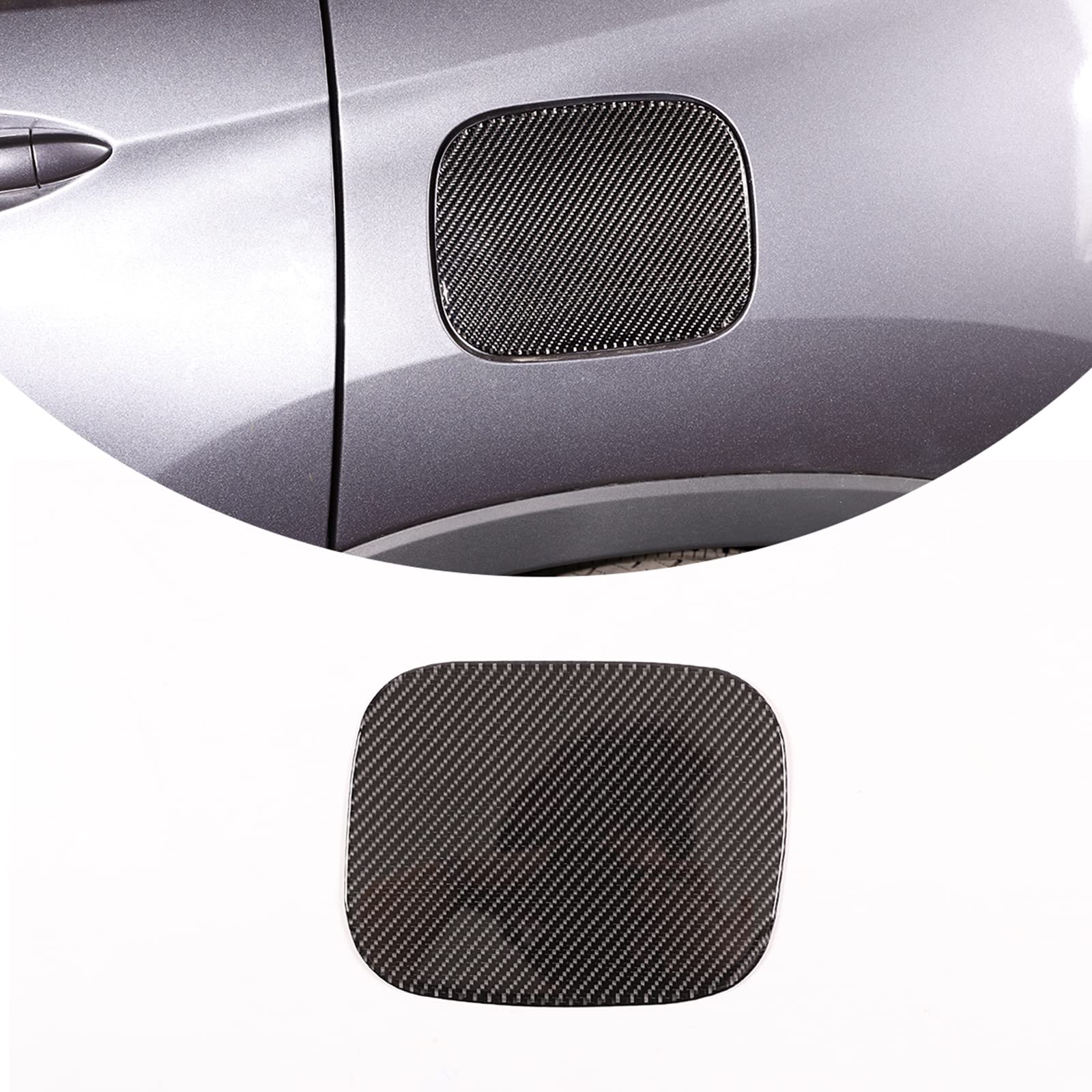 Fit For Honda Pilot 2016-2022,Honda Passport 2019-2023 3D Sticker Soft Carbon Fiber Car Body Fuel Tank Cap Cover Trim Sticker (Black Carbon Fiber)