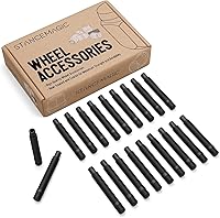 Vista 8 de 20 piezas de conversión de pernos de rueda negros - 12x1.5 a 12x1.5, longitud de vástago de 33mm - Compatible con BMW 128i 135i 318i 320i 325i 328i