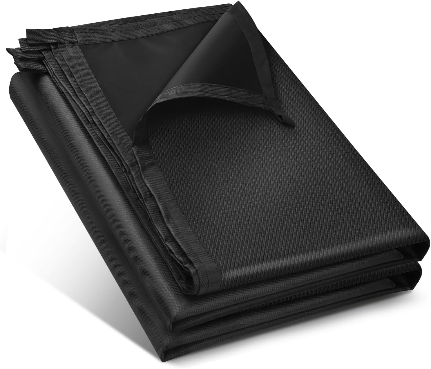 Black Waterproof Tarp 5x5ft for Outdoor: UV/Tear-Resistant Cover for Rain