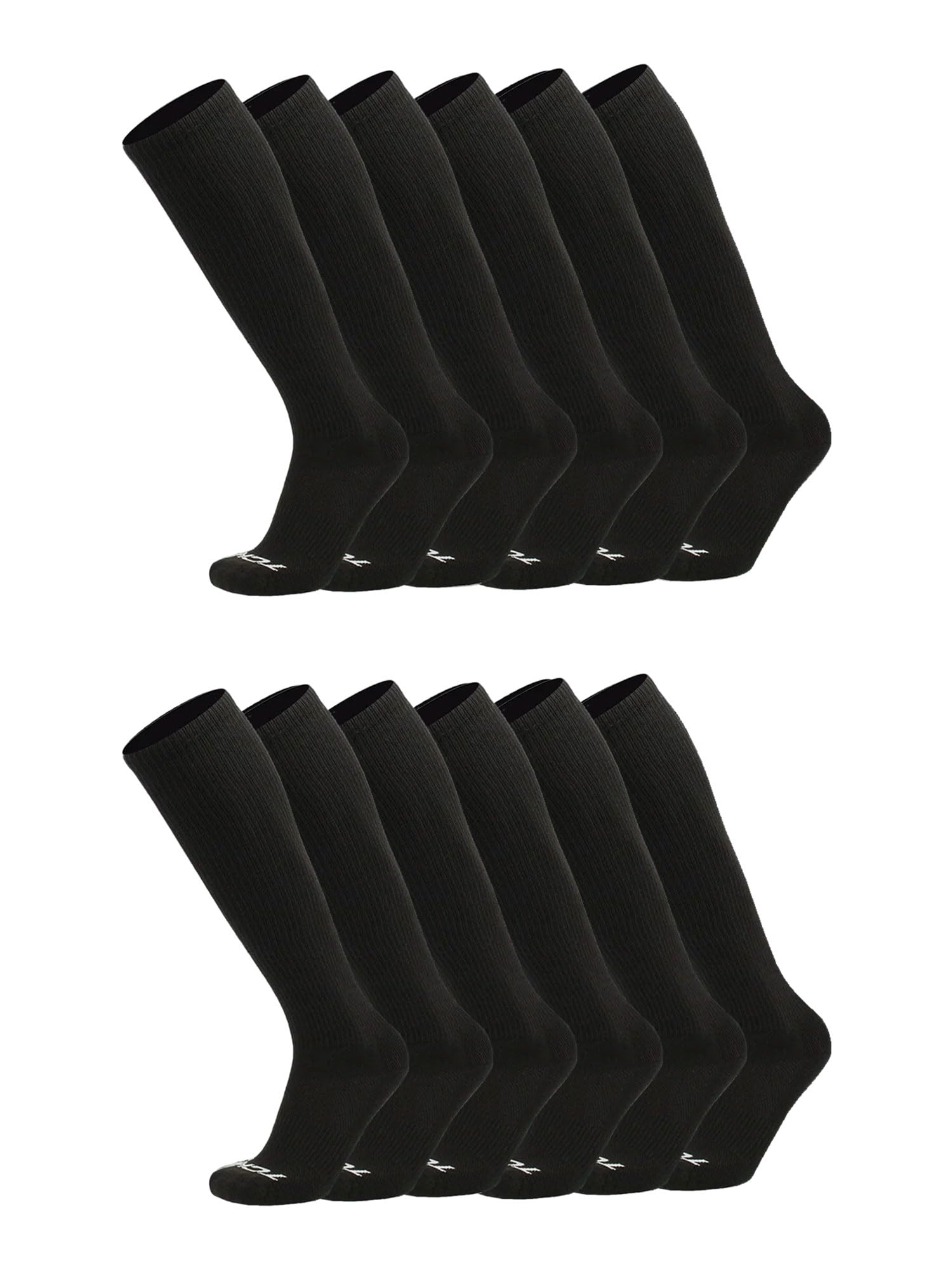 Over the Calf Work Socks for Men and Women 9-11 10-13 13-15 Moisture Wicking Tall Cushioned Knee High Boot Socks 6-pack