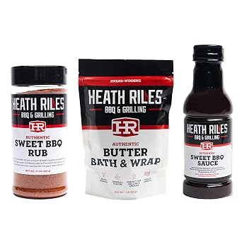 Heath Riles BBQ Backyard Rib Bundle 1 Rub, 1 Sauce and 1 Marinade, Competition Winning Products from Pitmaster Heath Riles