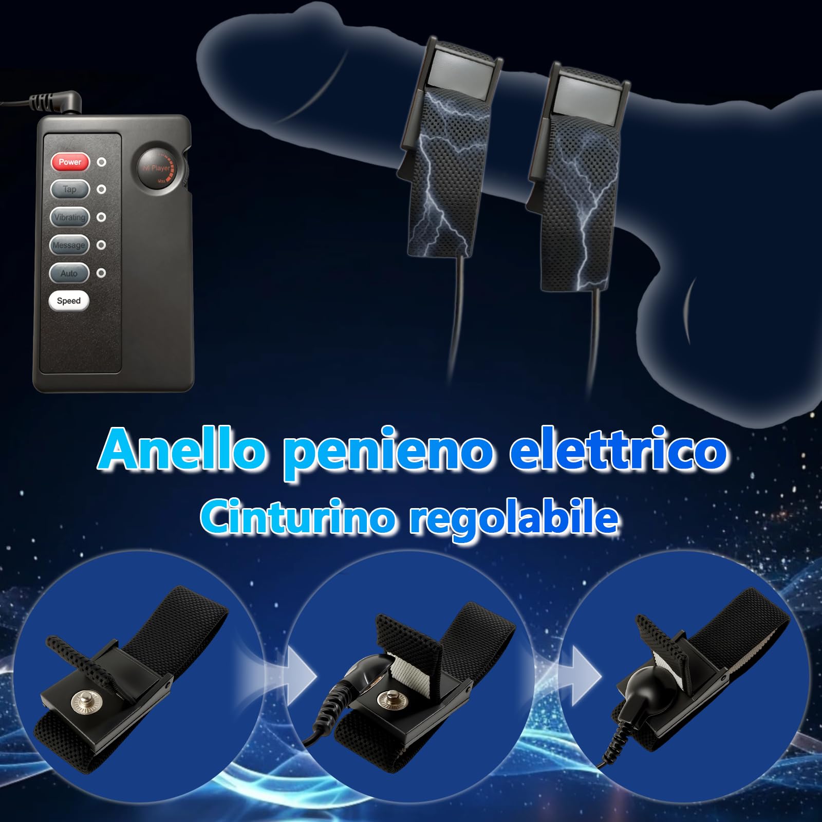 Elettrostimolazione Plug Anale Stimolazione Elettrica Anello per Pene Dilatatore Anale Dildo Anali Stimolatore Prostata Masturbatori G-Spot Donna Butt Plug Silicone Uomini Sexytoysys Coppia Sex Toy