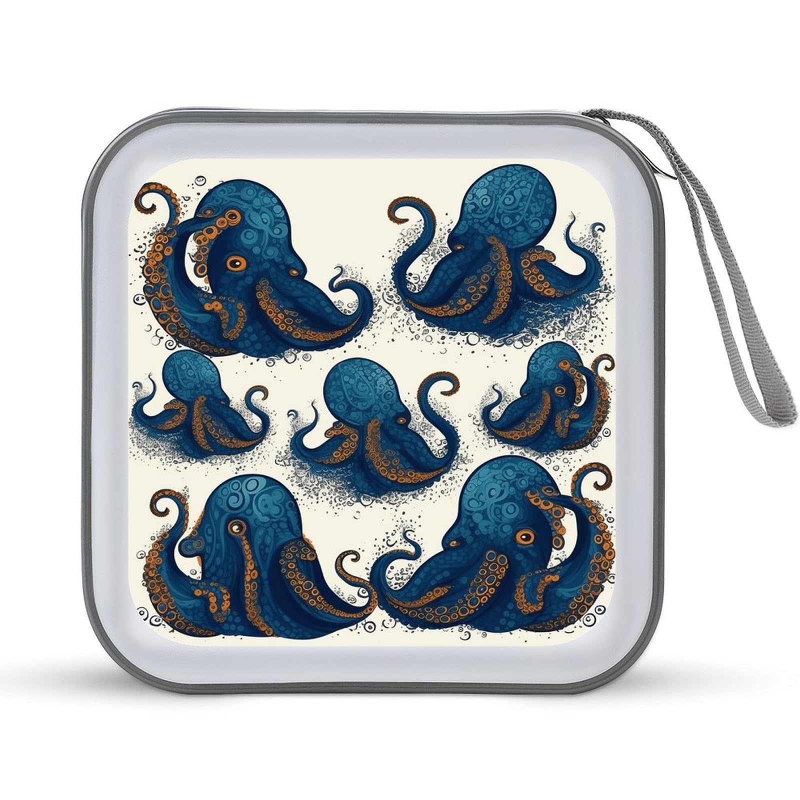Bolsa portátil con cremallera para CD y DVD con carcasa rígida anticaídas de 40 unidades